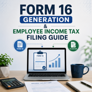 Form 16 Generation & Employee Income Tax Filing Guide