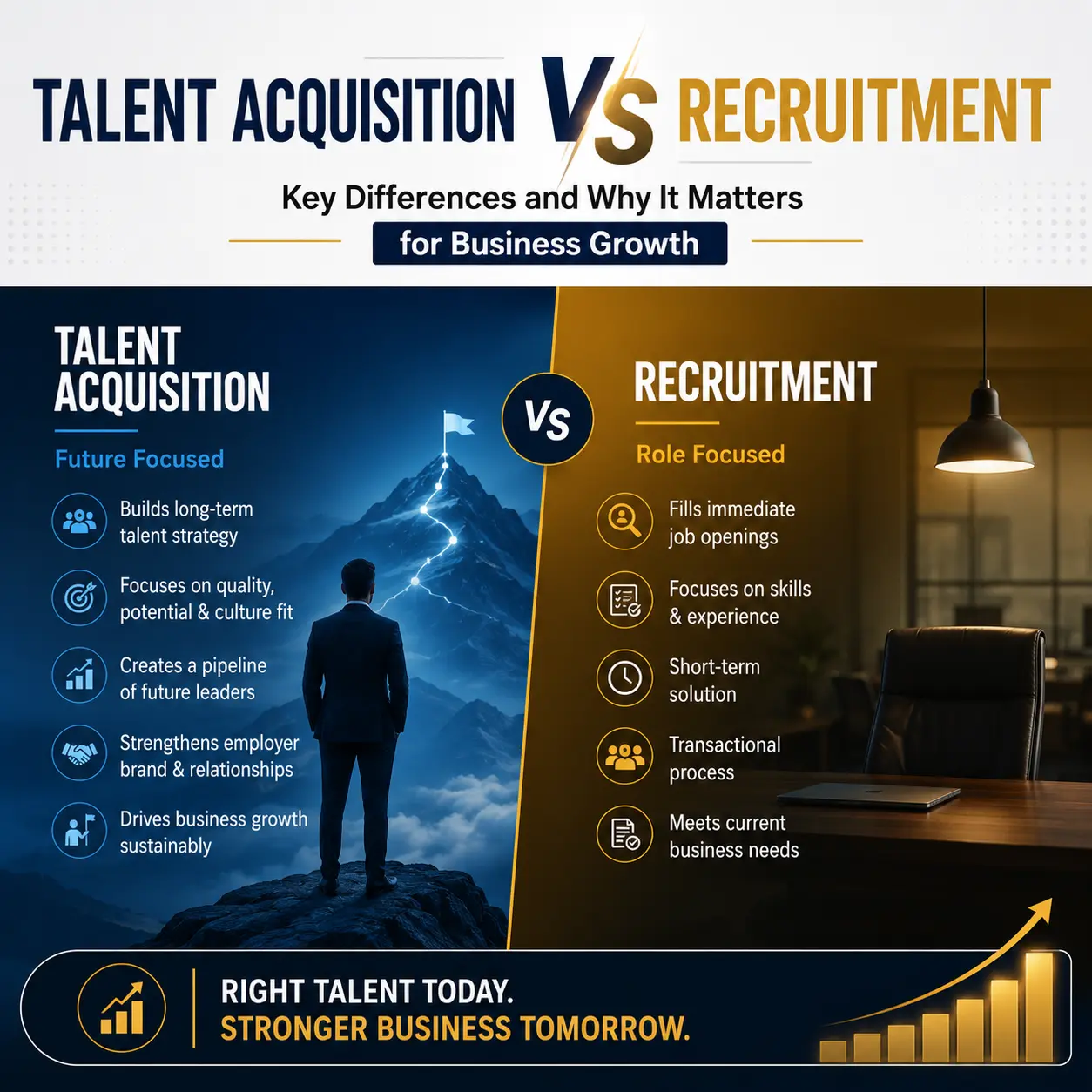 Key Differences and Why Talent Acquisition Matters for Business Growth