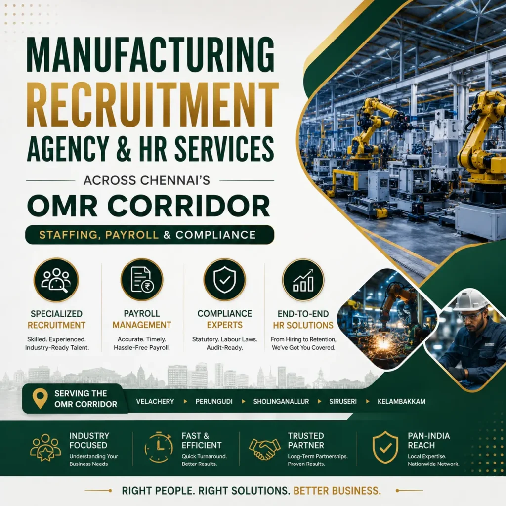 Manufacturing HR Services & Recruitment Agency Across Chennai's OMR Corridor